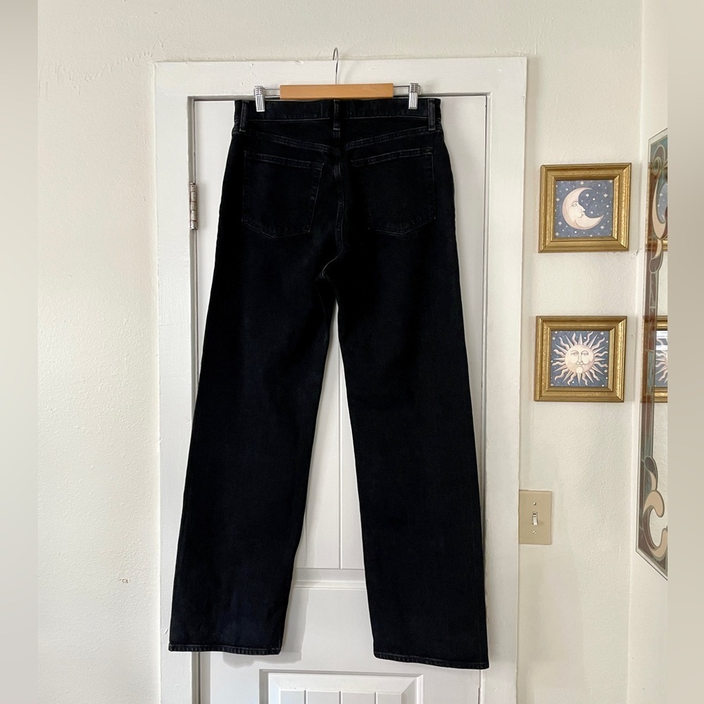 NWT Abercrombie & Fitch 90's Relaxed Jeans Size 31 / 12 Long Black Denim Boho - Picture 5 of 6